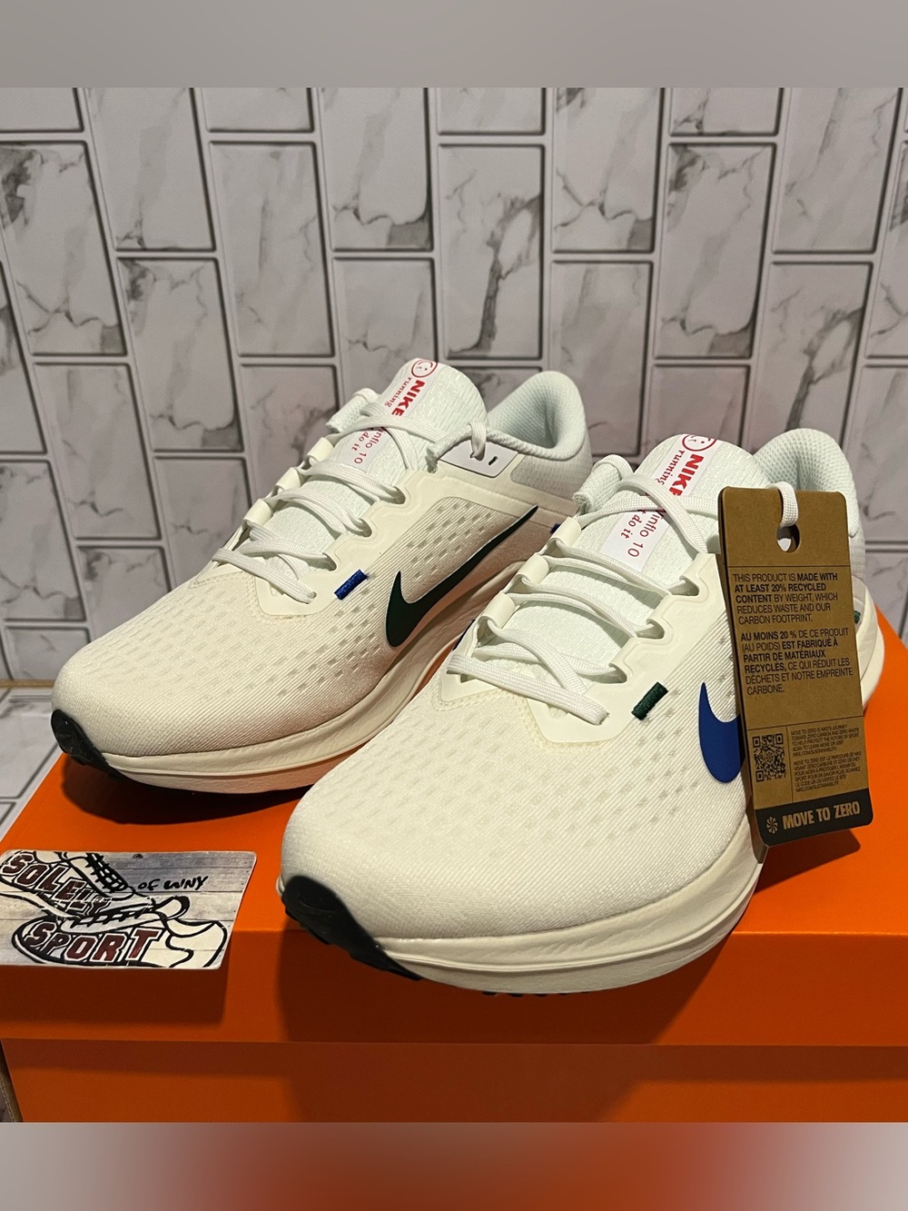 New Nike Air Winflo 10 Gym Training Running Shoes Blue Green Womens - Picture 3 of 14
